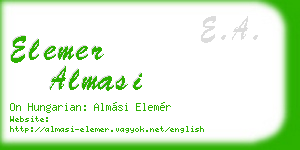 elemer almasi business card