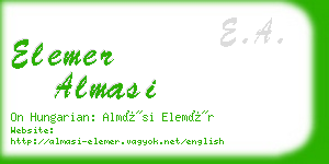elemer almasi business card